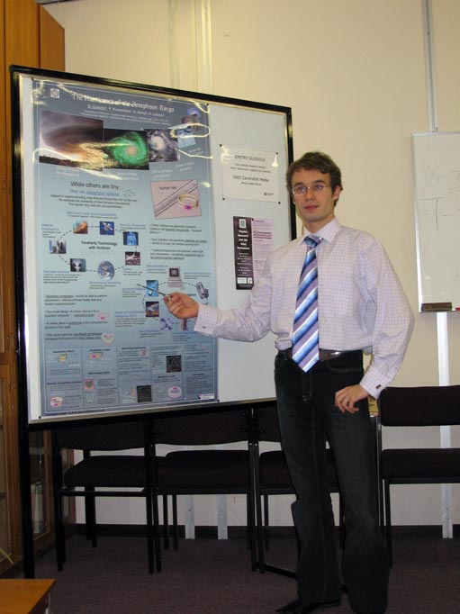 Dmitry Gulevich and bronze medal poster